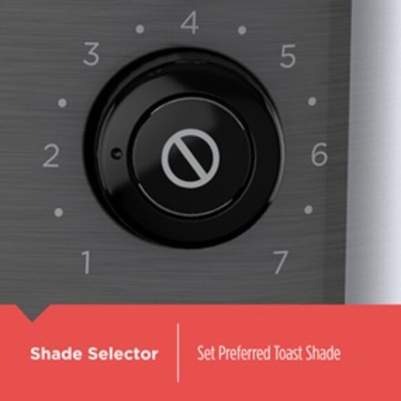 NEW Black + Decker Extra Wide Slot 2-Slice Toaster Bagel Stainless Steel 7 Shade - Picture 5 of 10